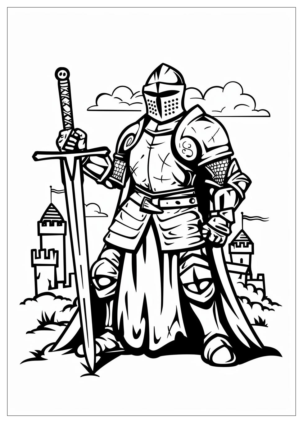 Knight Coloring Pages-6