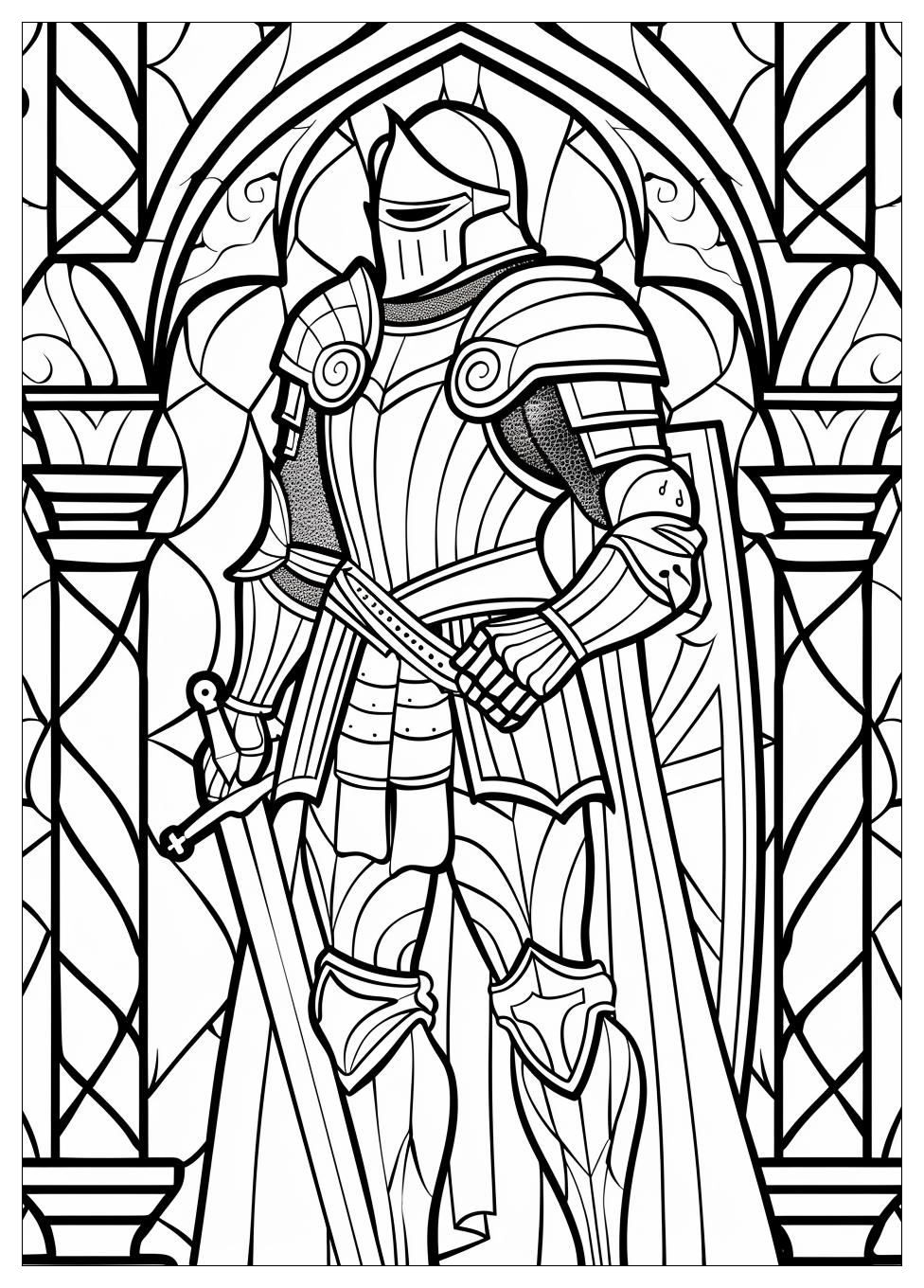 Knight Coloring Pages-7