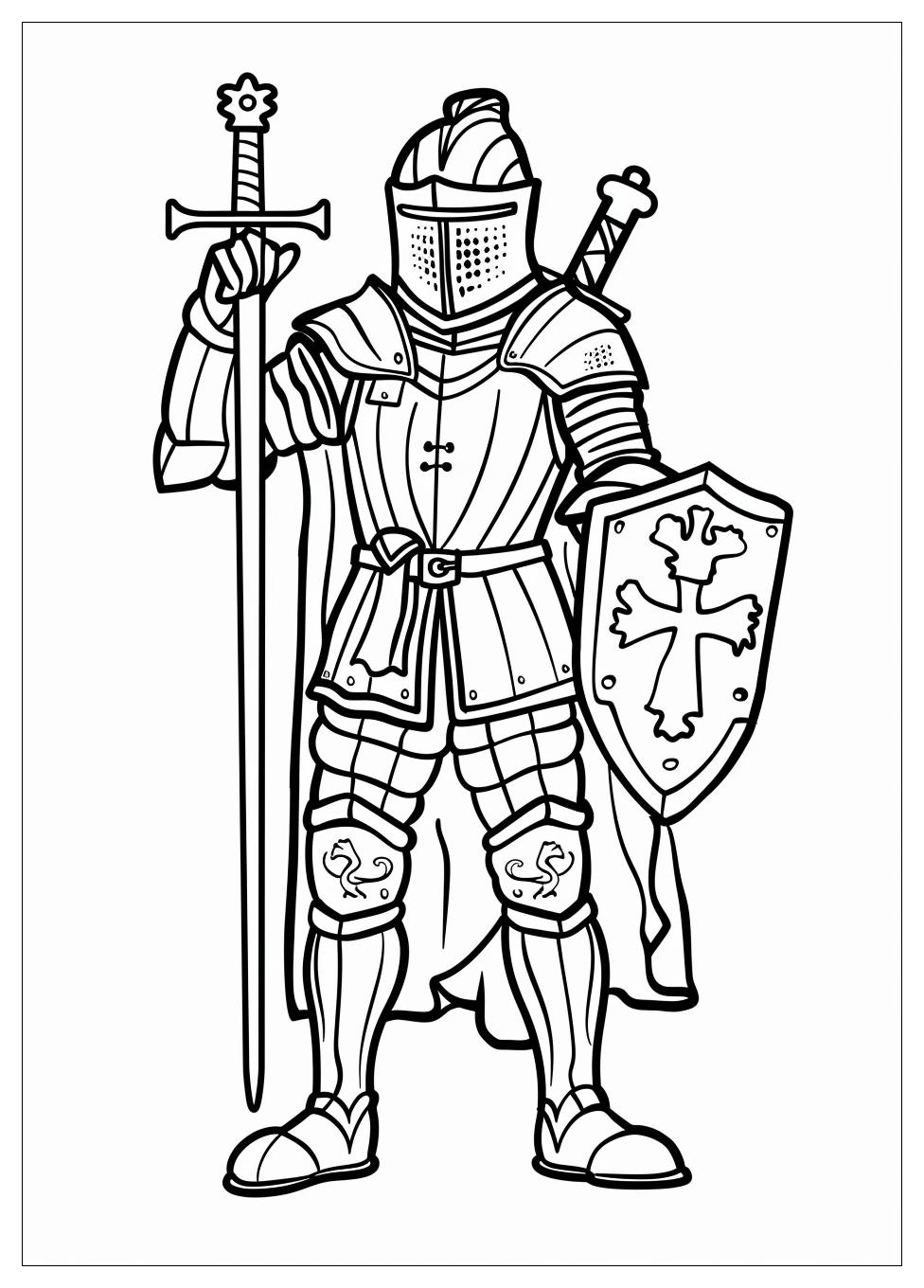 Knight Coloring Pages-8