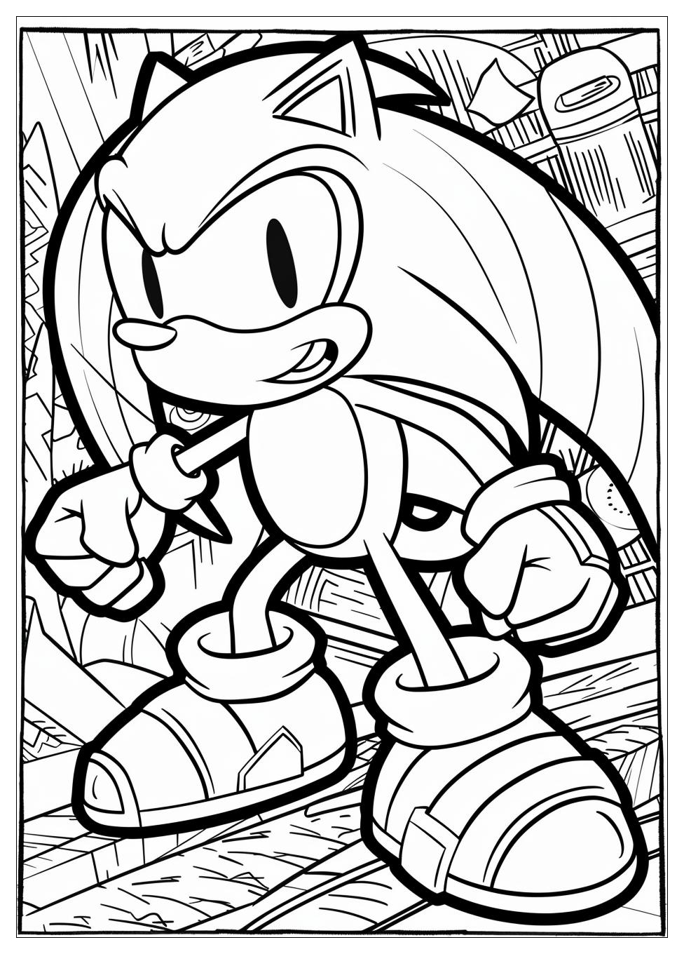 Knuckles Coloring Pages-1