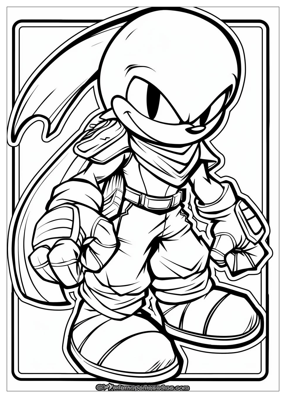 Knuckles Coloring Pages-4