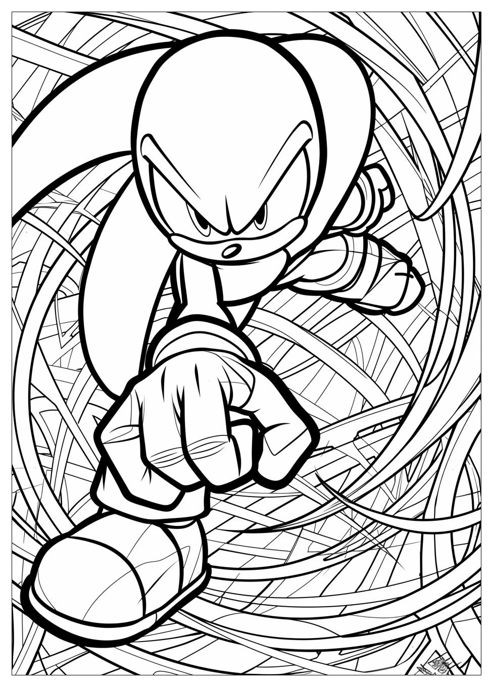 Knuckles Coloring Pages-6