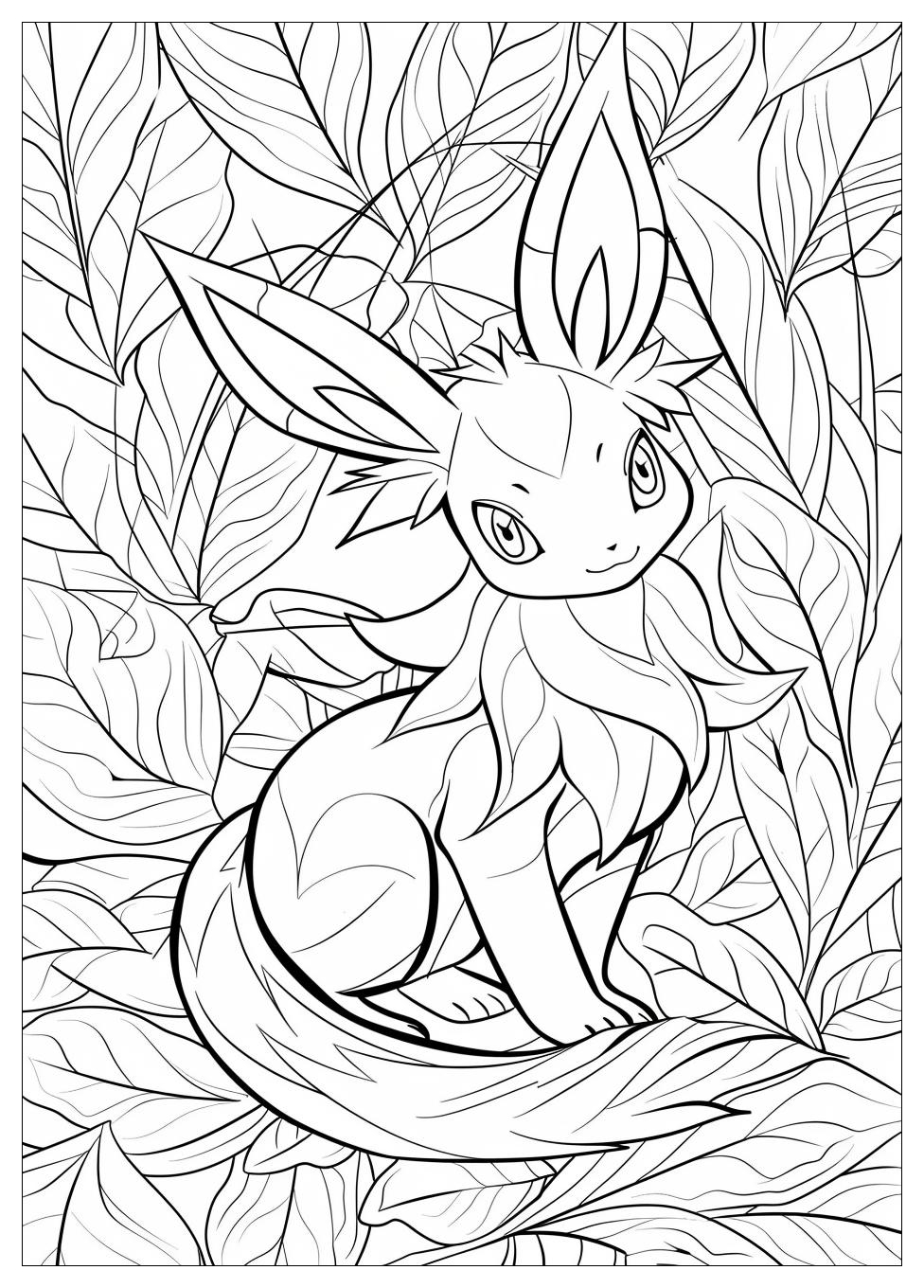 Leafeon Coloring Pages-1