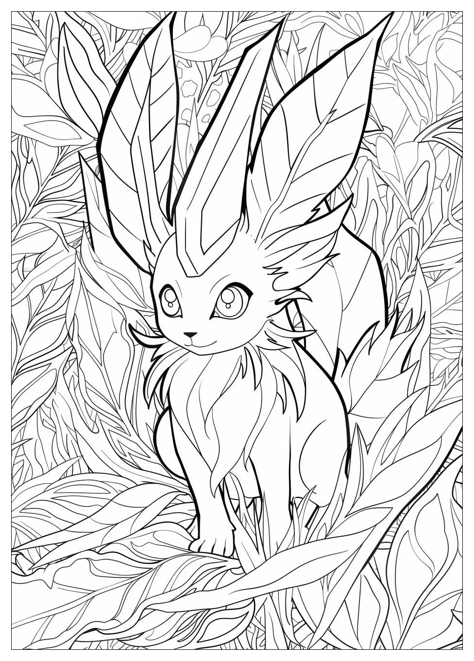 Leafeon Coloring Pages-17