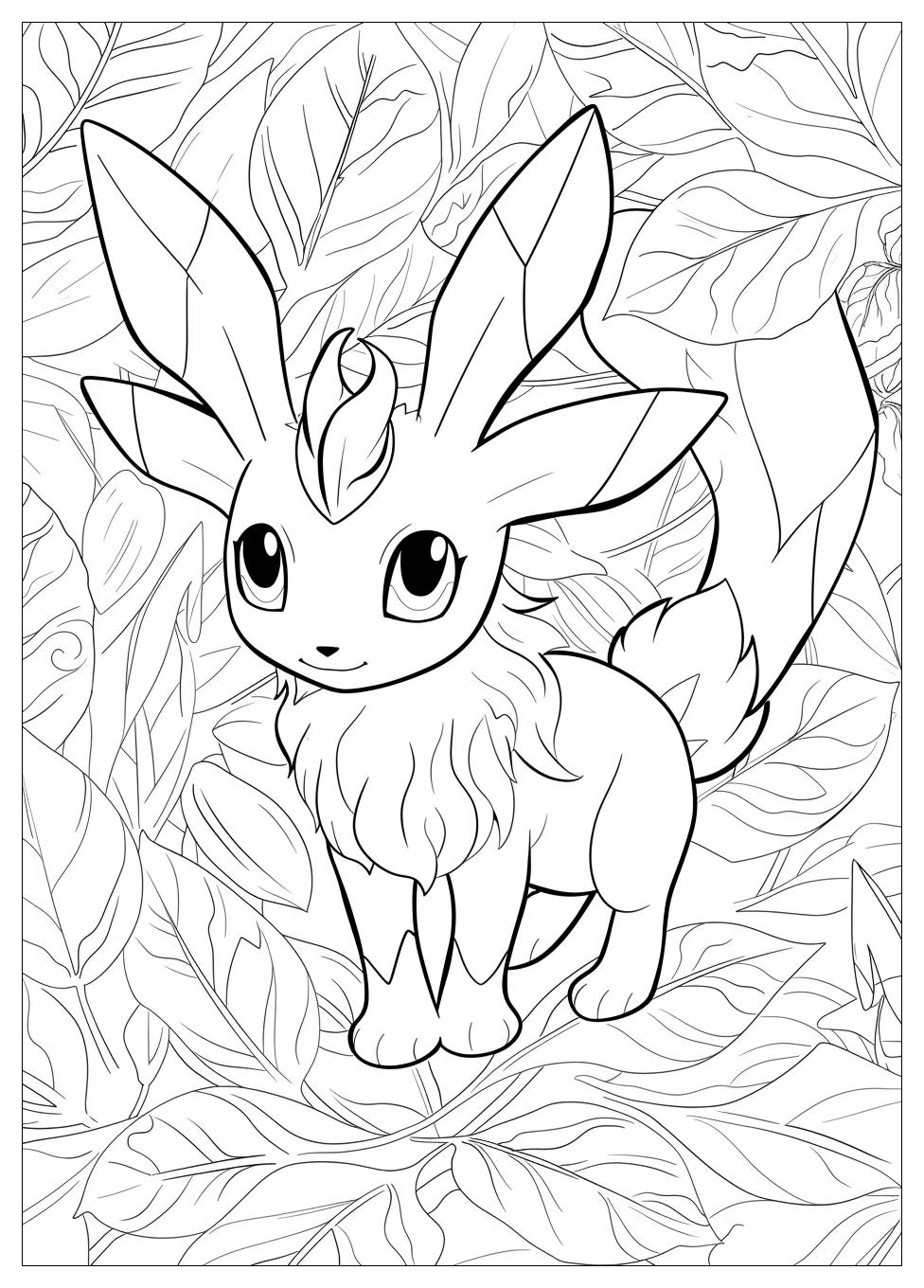 Leafeon Coloring Pages-2