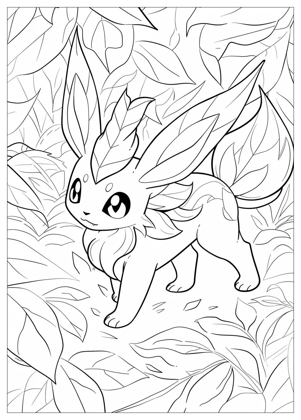 Leafeon Coloring Pages-5