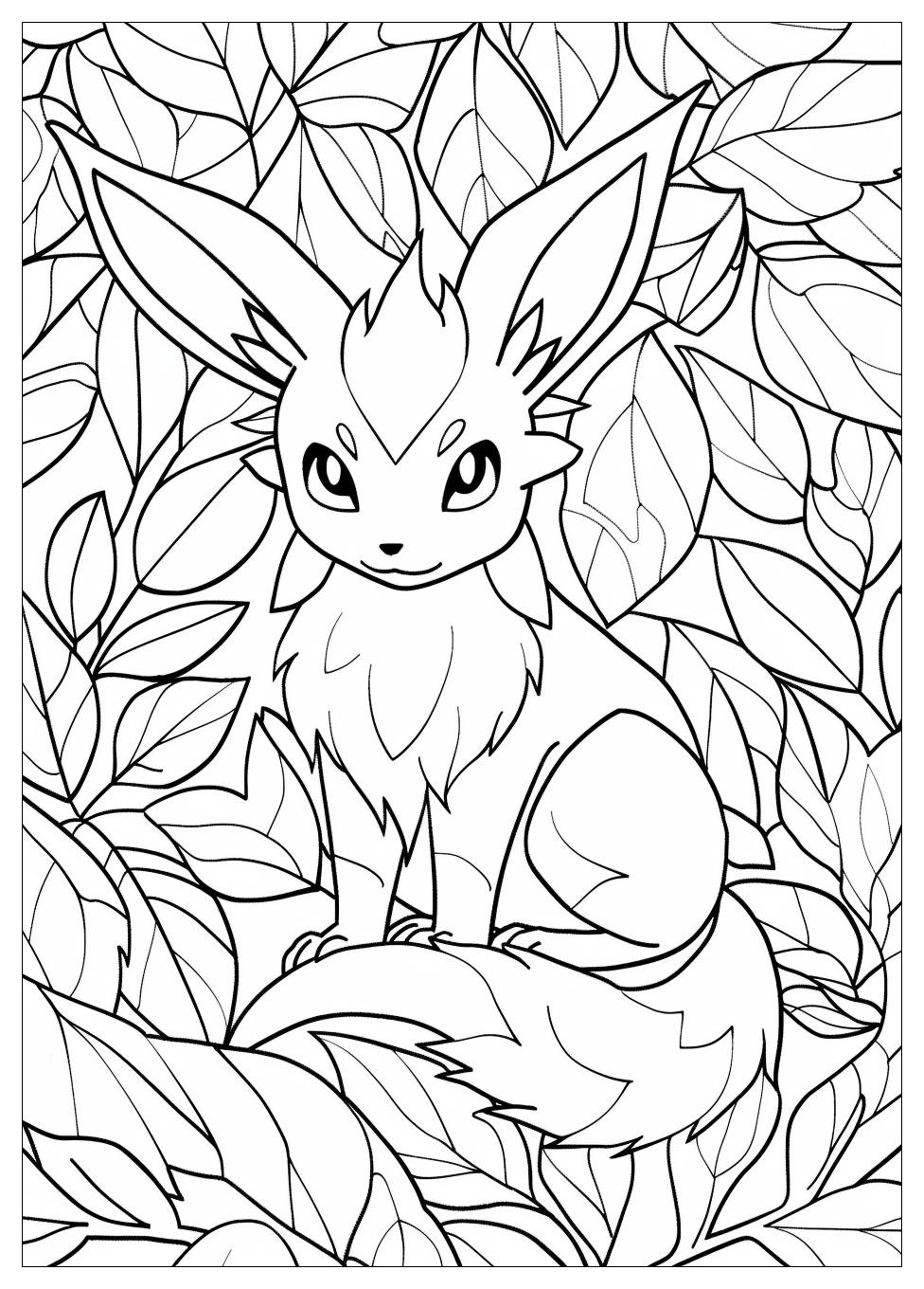 Leafeon Coloring Pages-7