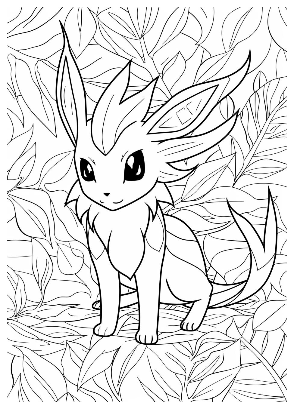 Leafeon Coloring Pages-9