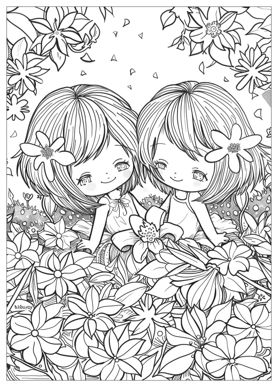 Little Twin Stars Coloring Pages-16