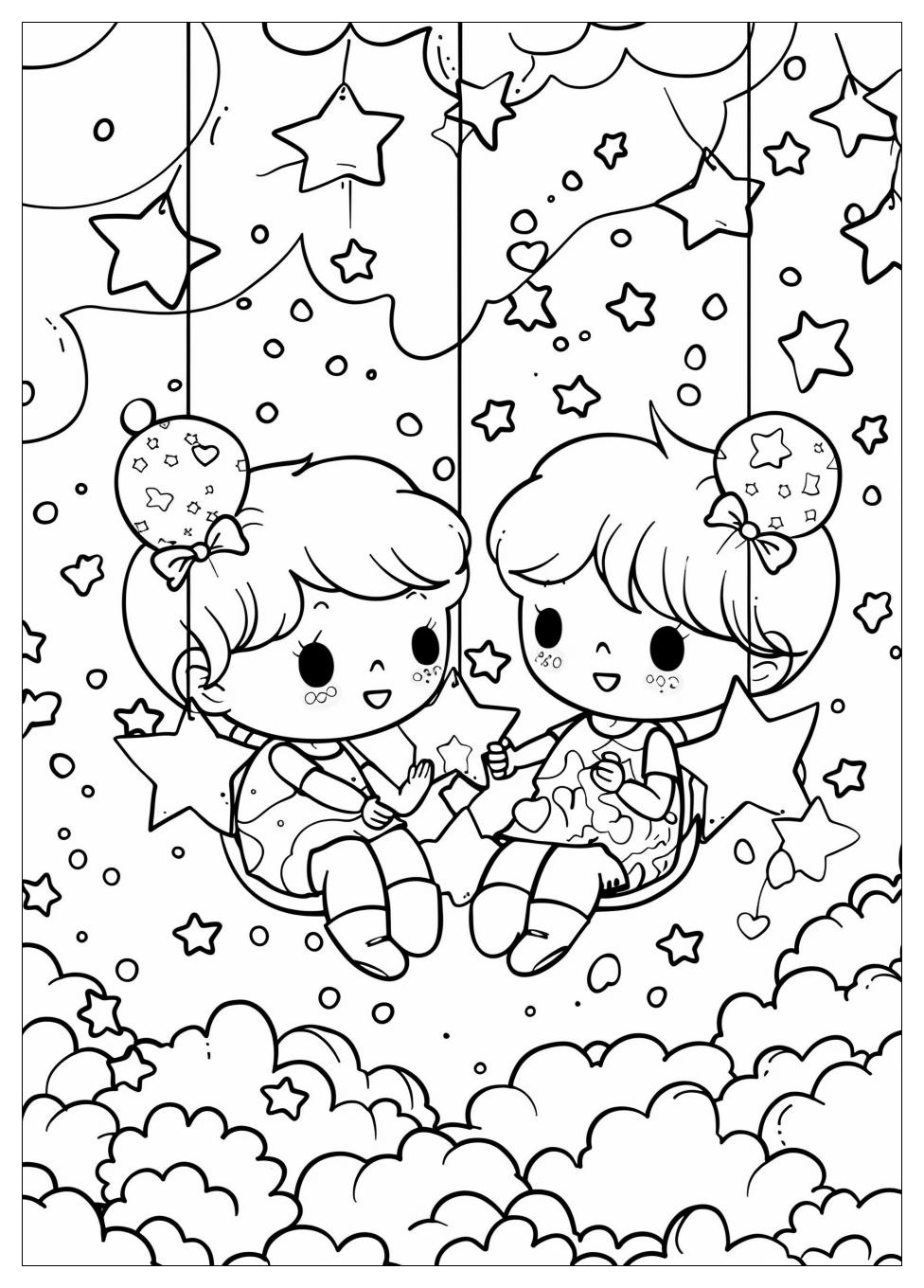 Little Twin Stars Coloring Pages-18