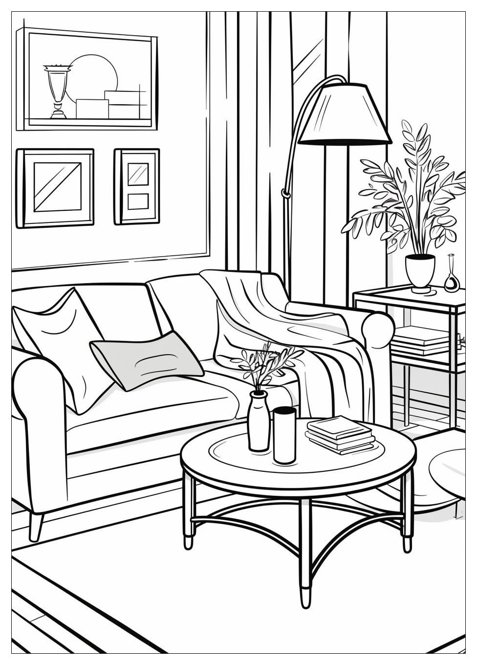 Living Room Coloring Pages-10