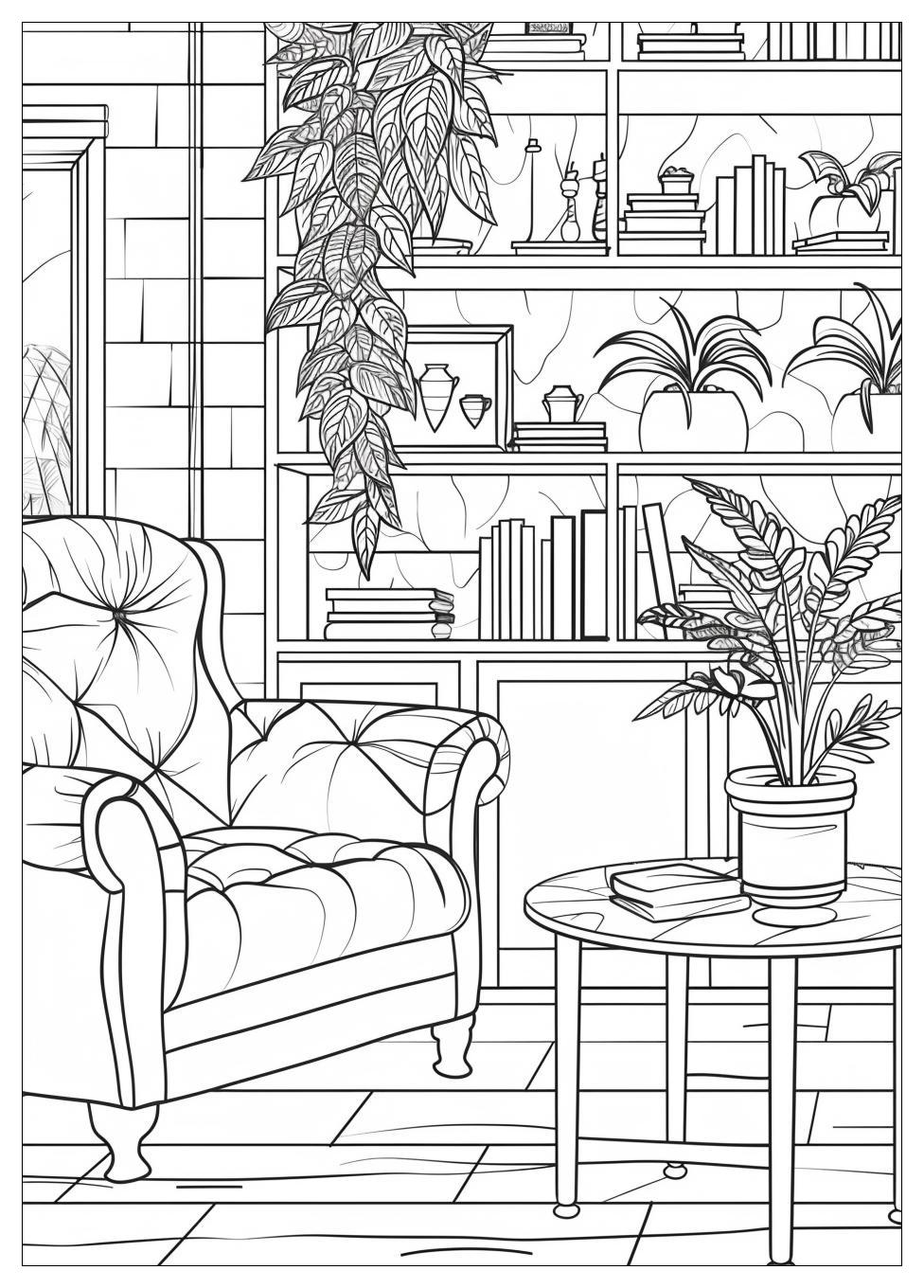 Living Room Coloring Pages-11