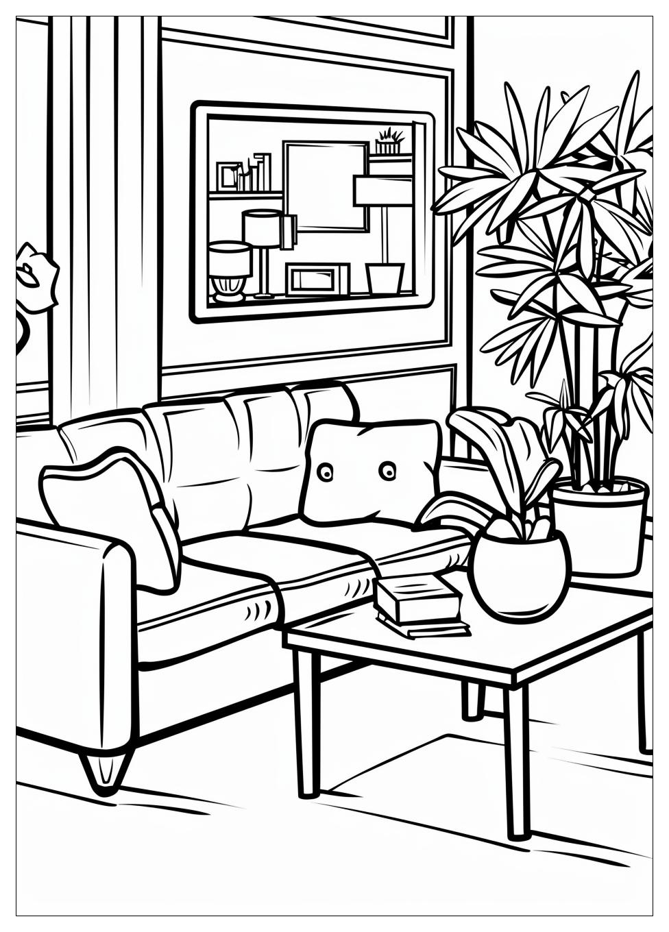 Living Room Coloring Pages-12