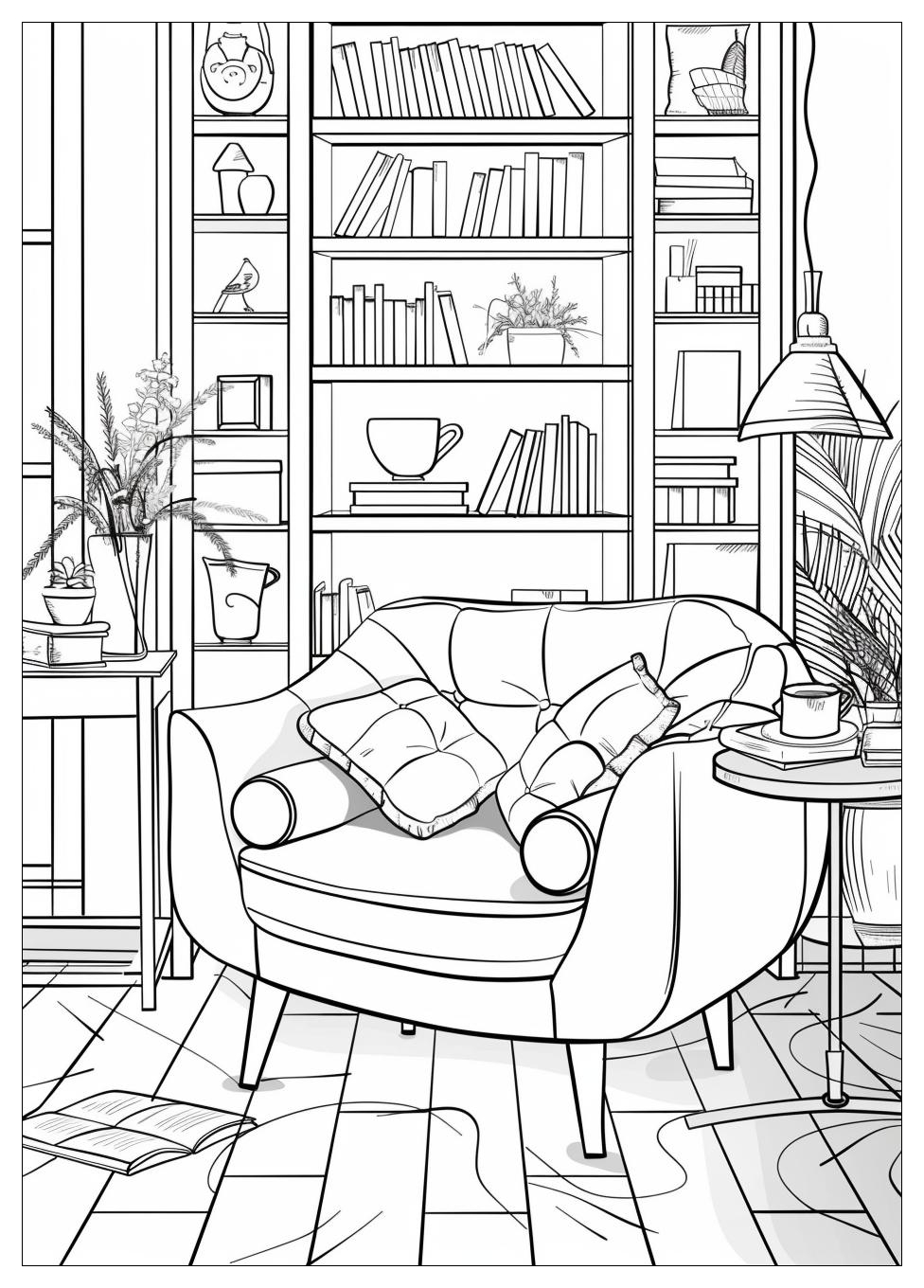 Living Room Coloring Pages-13