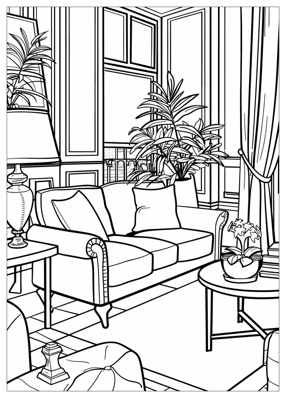 Living Room Coloring Pages-17