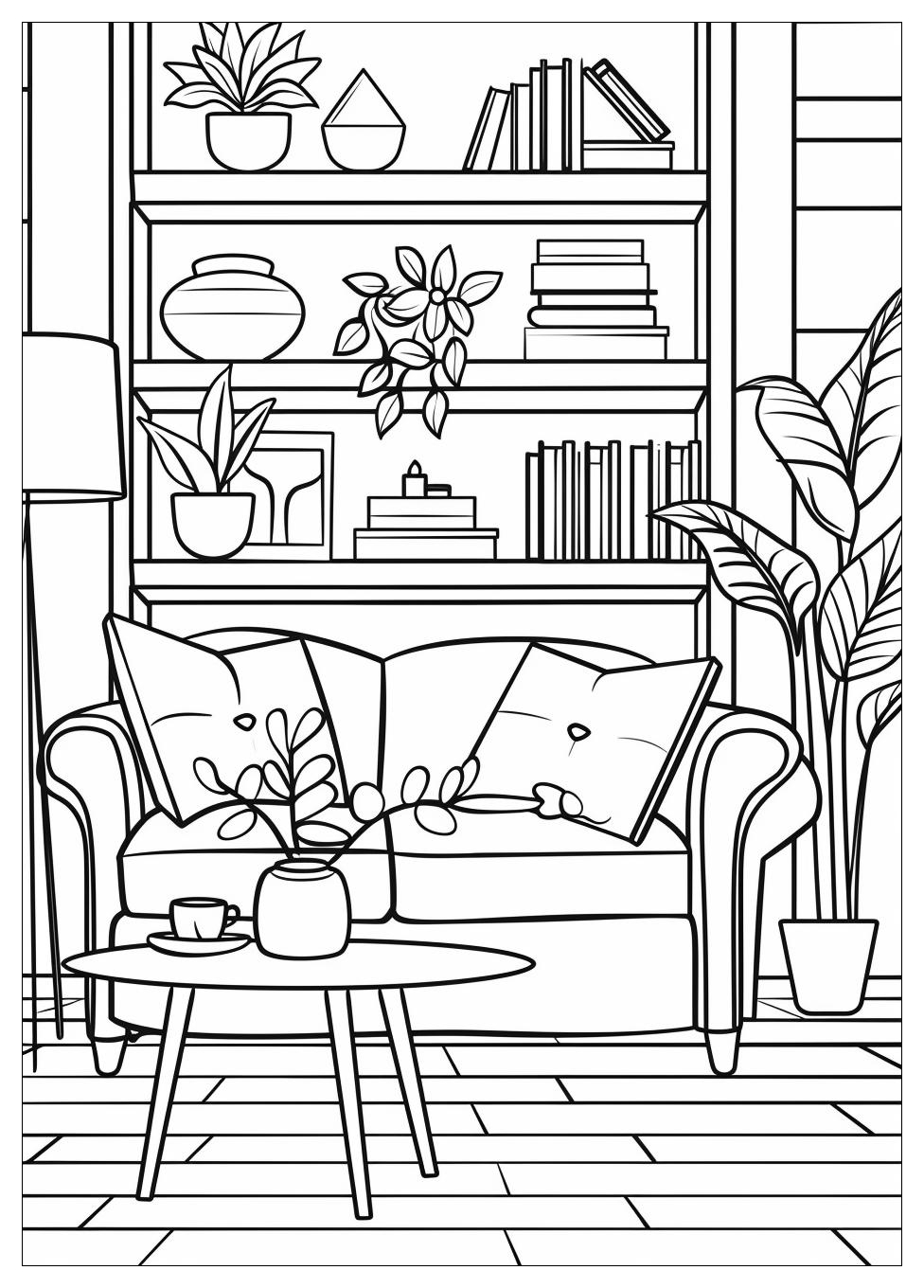 Living Room Coloring Pages-4