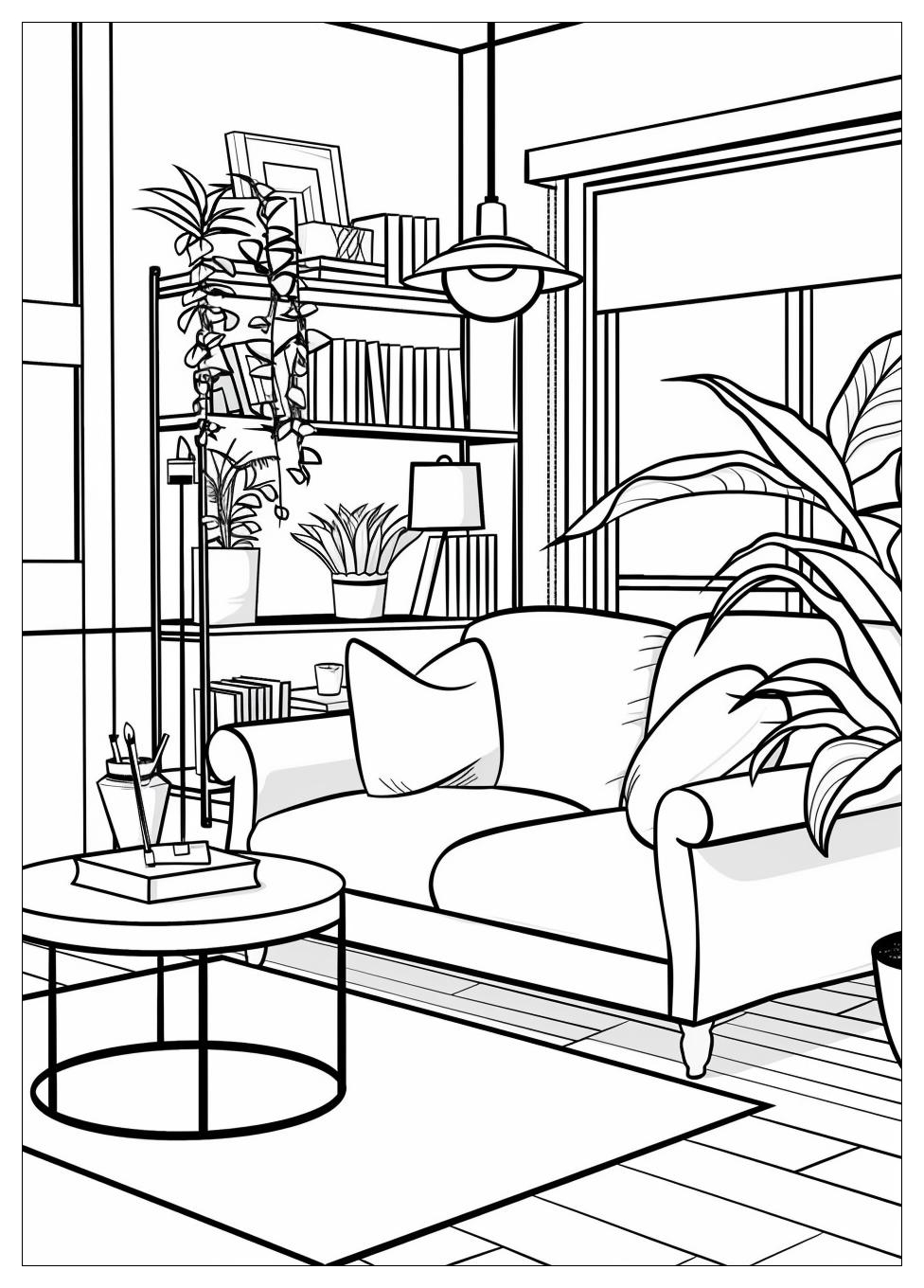 Living Room Coloring Pages-5