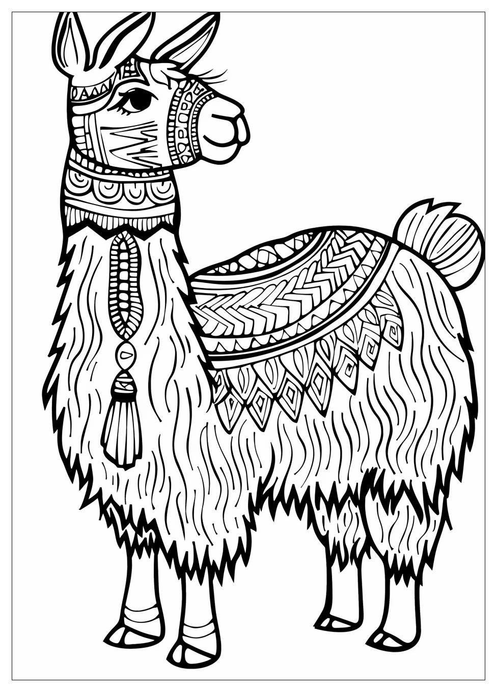 Llama Coloring Pages-1