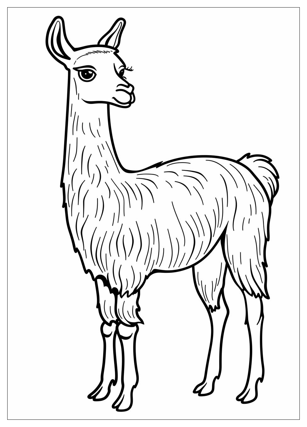 Llama Coloring Pages-11