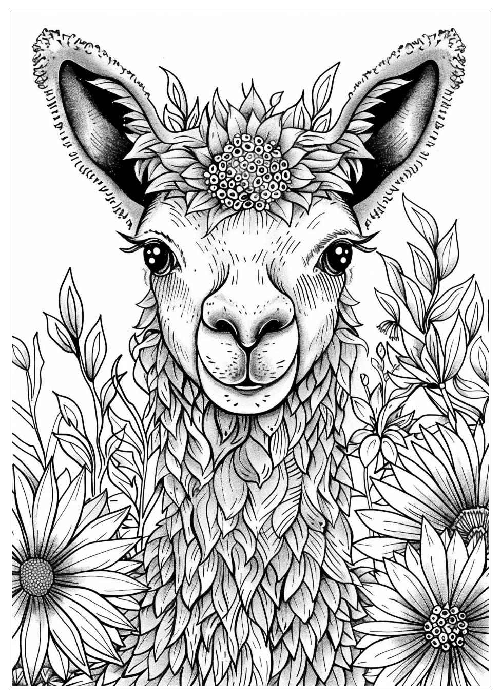 Llama Coloring Pages-13