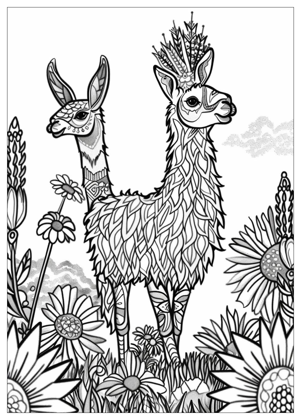 Llama Coloring Pages-14