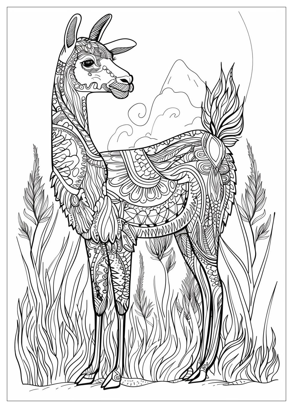 Llama Coloring Pages-15