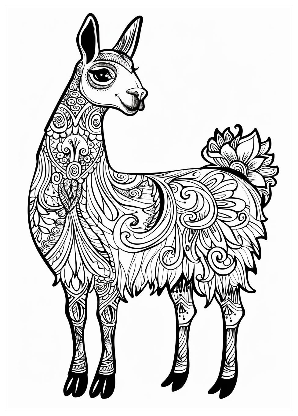 Llama Coloring Pages-16