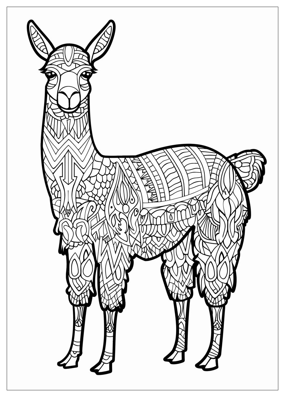 Llama Coloring Pages-17