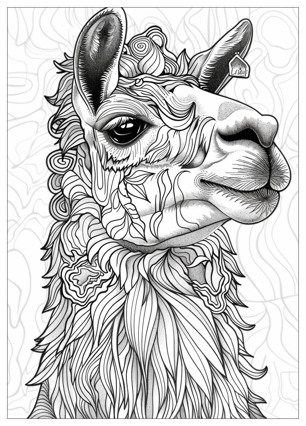 Llama Coloring Pages-20