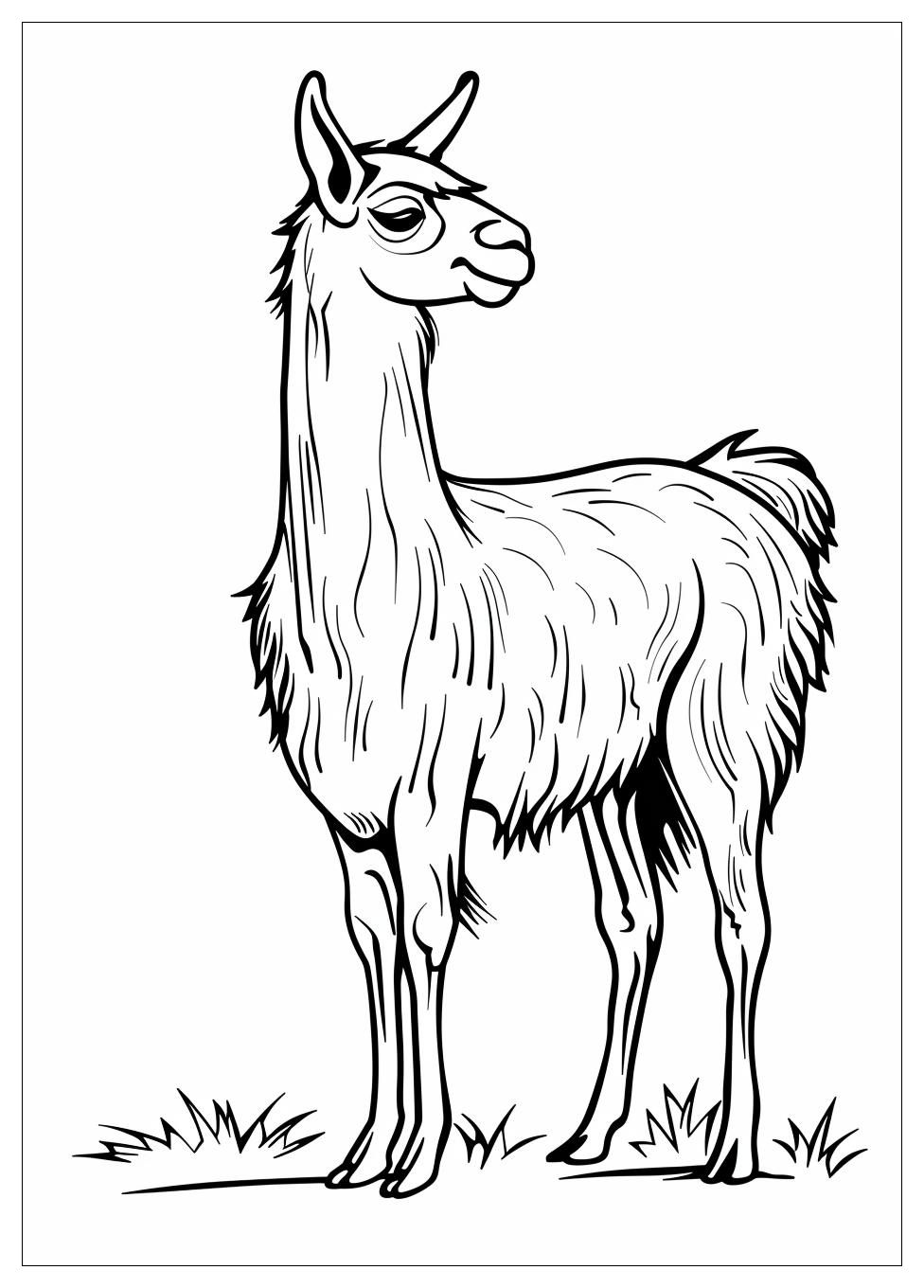 Llama Coloring Pages-7