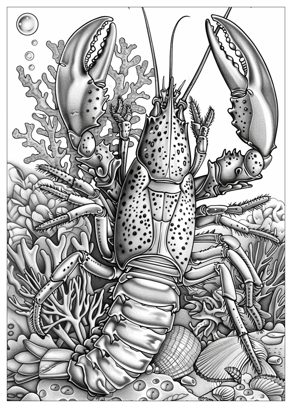 Lobster Coloring Pages-14