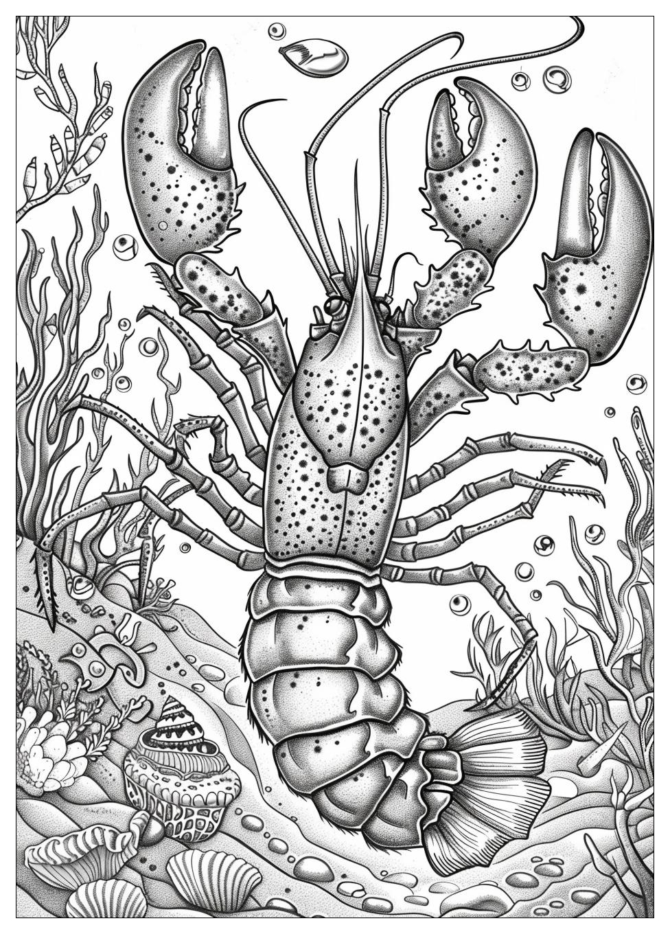 Lobster Coloring Pages-16