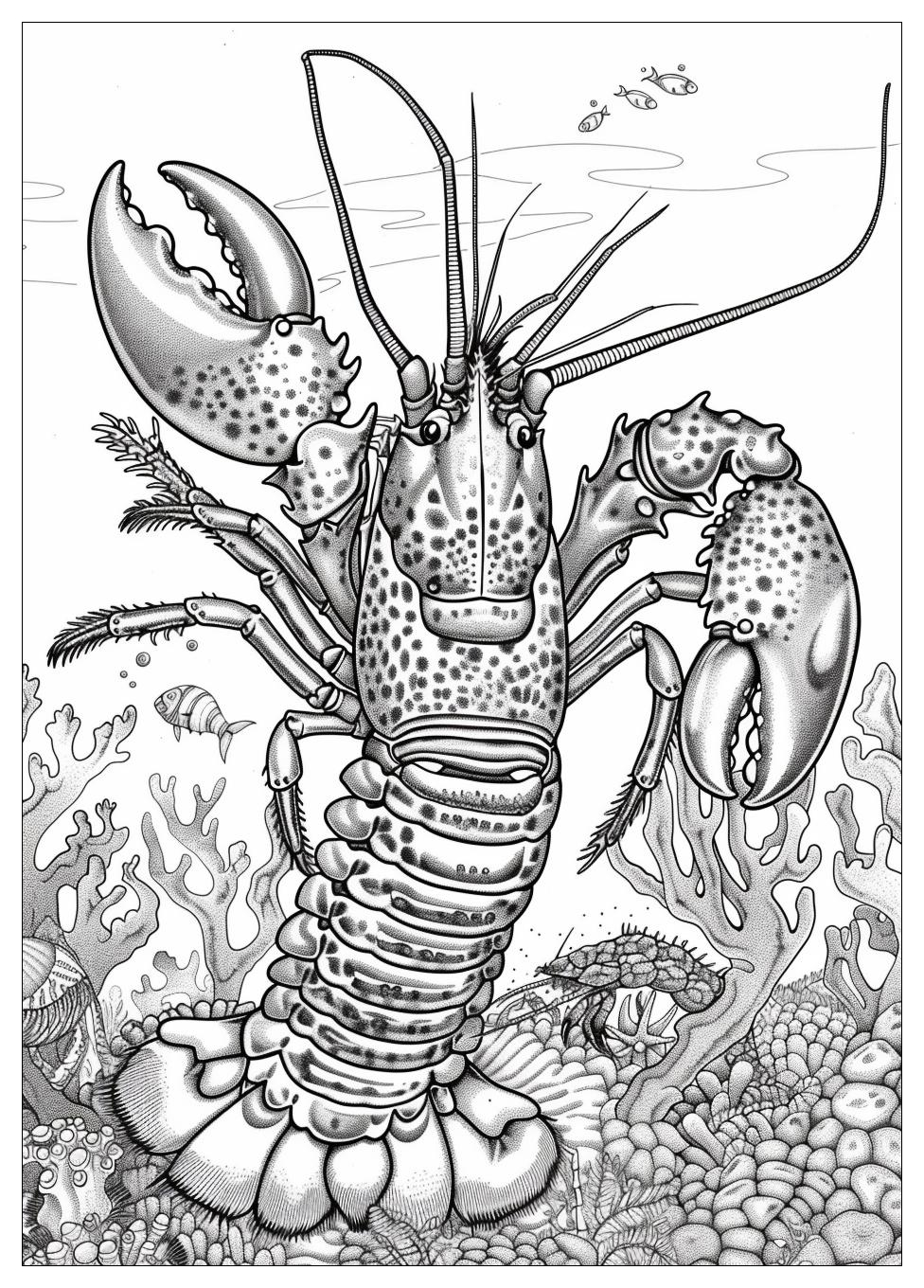 Lobster Coloring Pages-17