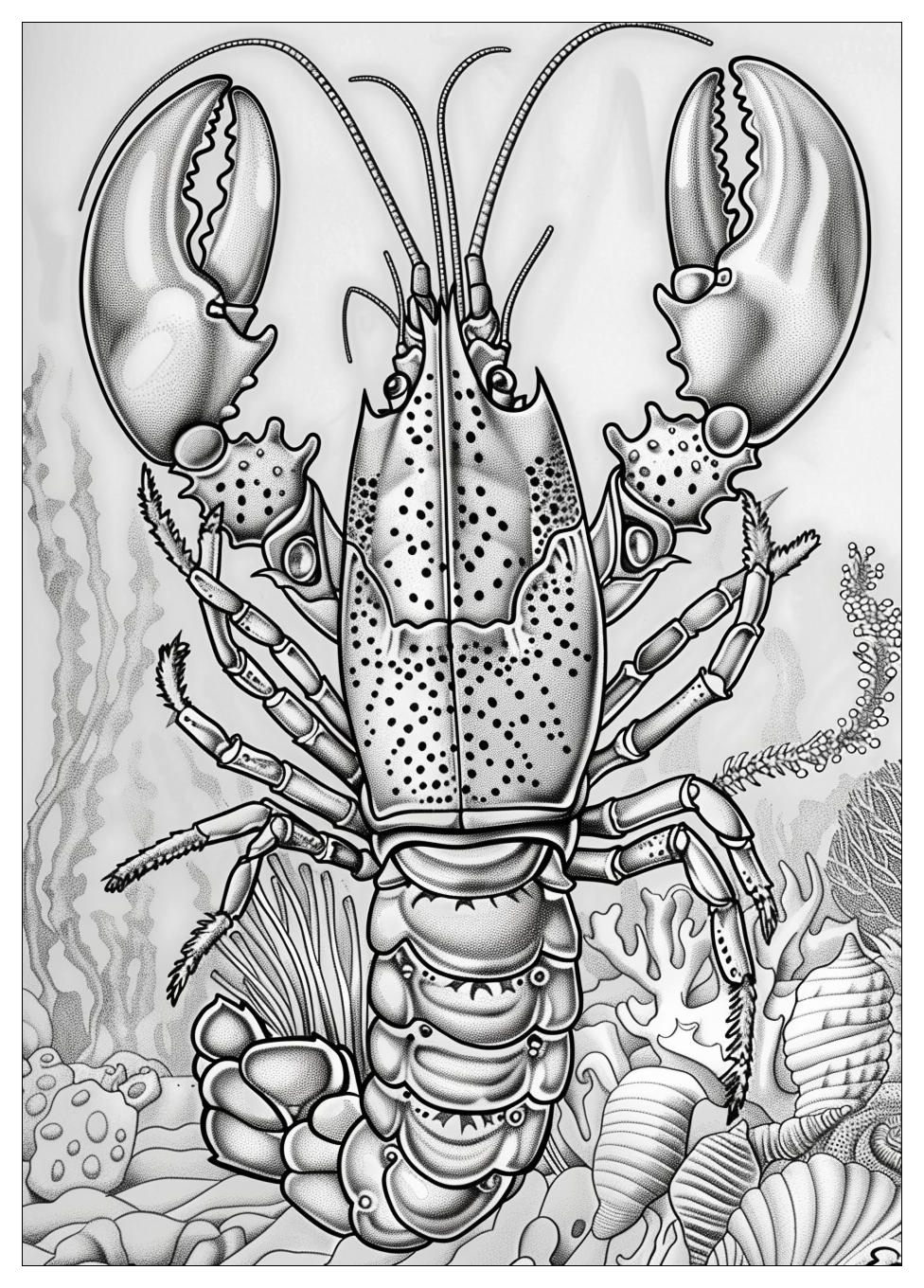 Lobster Coloring Pages-18