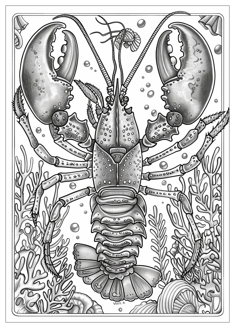 Lobster Coloring Pages-19