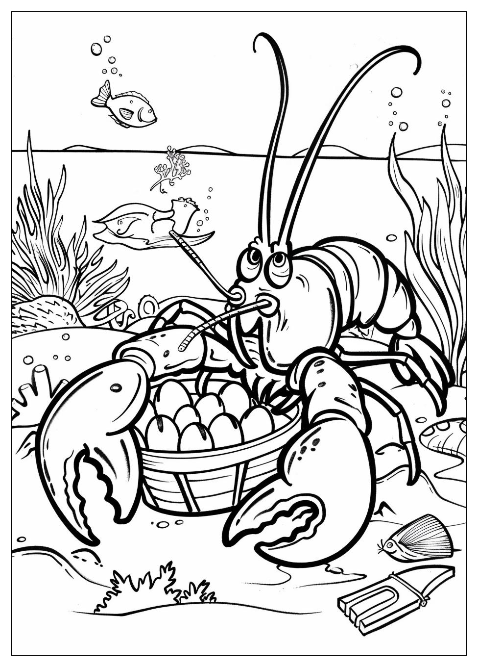 Lobster Coloring Pages-8