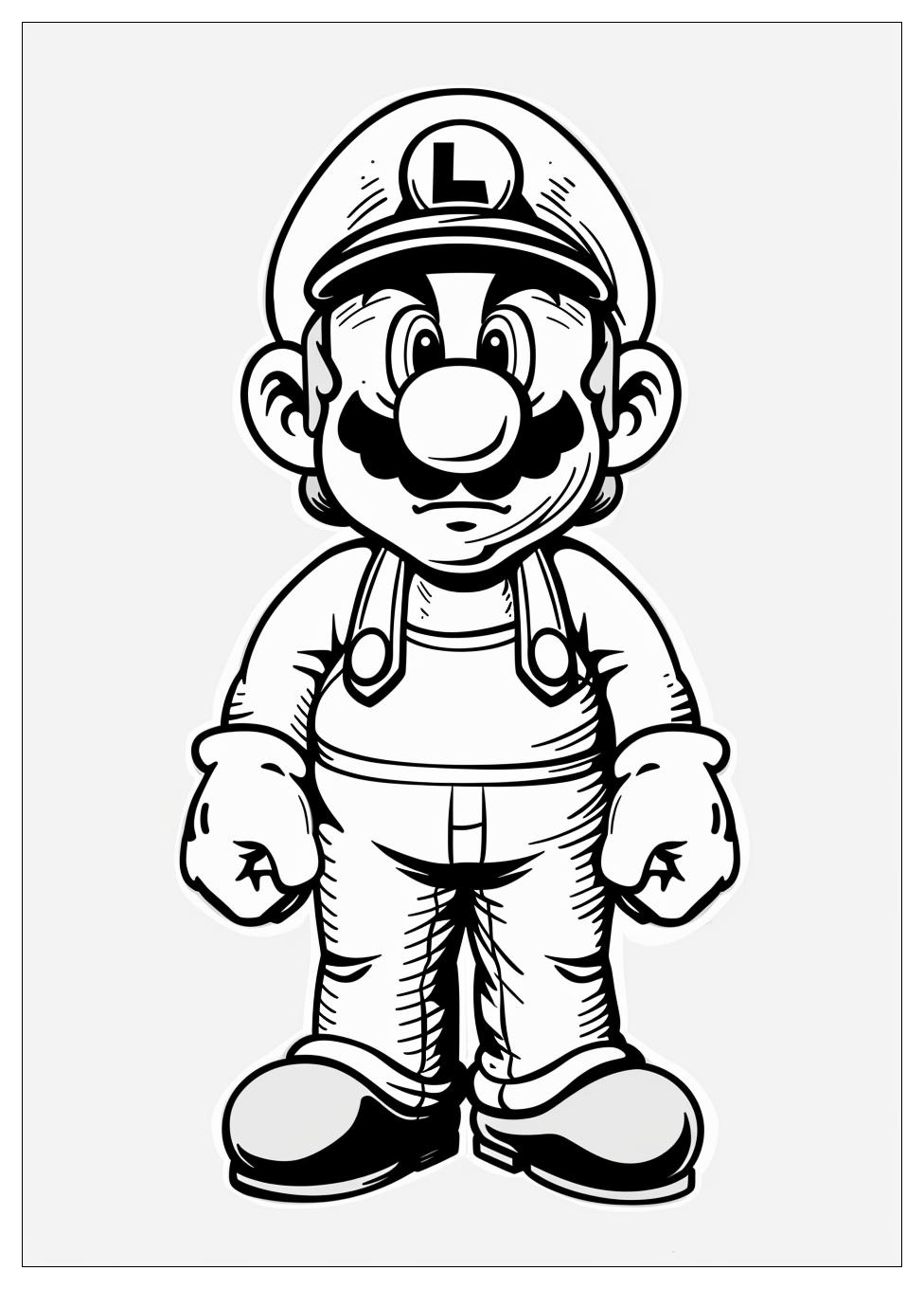 Luigi Coloring Pages-11