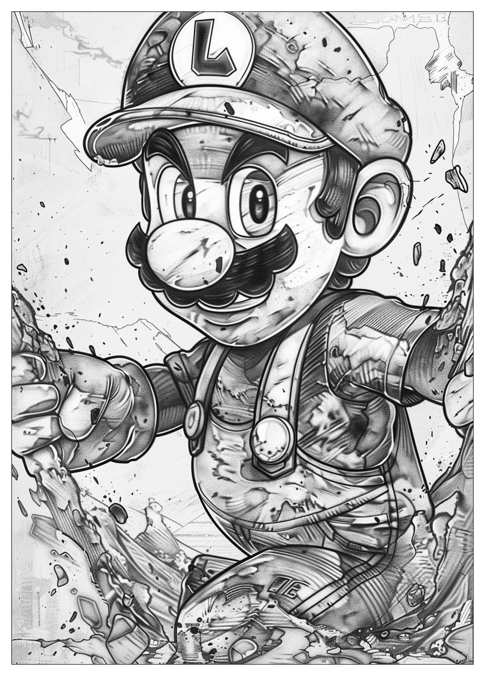 Luigi Coloring Pages-13