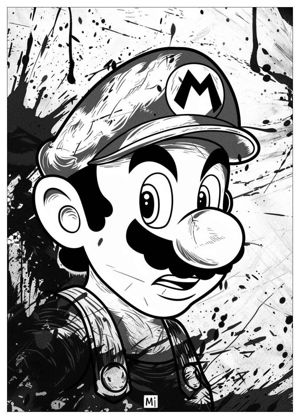 Luigi Coloring Pages-2