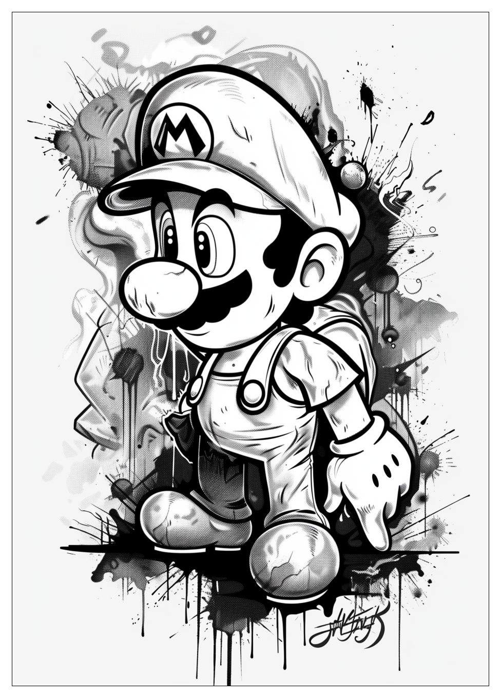 Luigi Coloring Pages-5