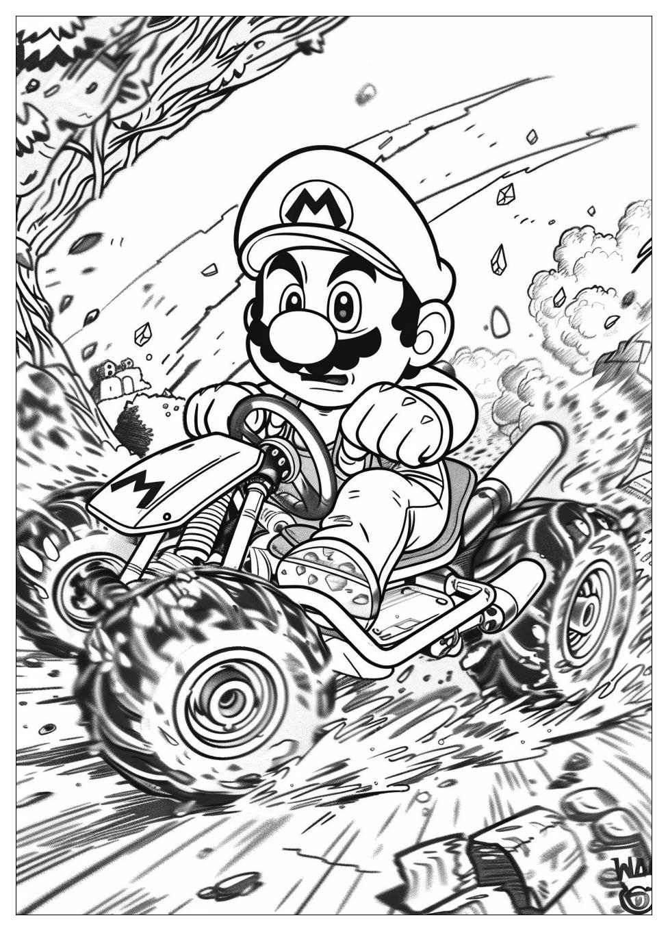 Mario Kart Coloring Pages-11