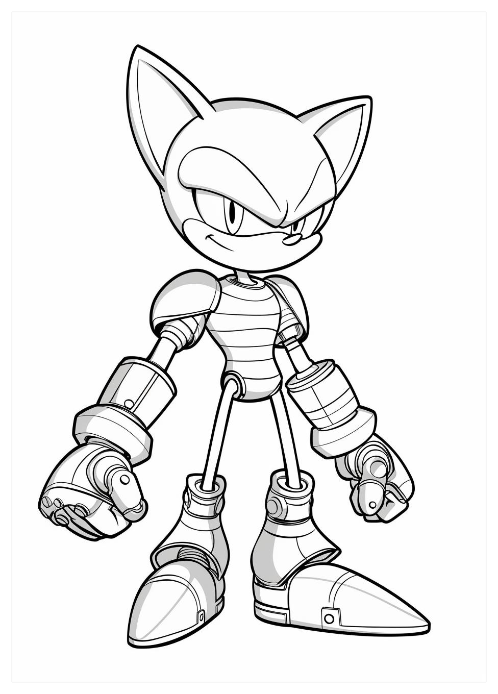 Metal Sonic Coloring Pages-2