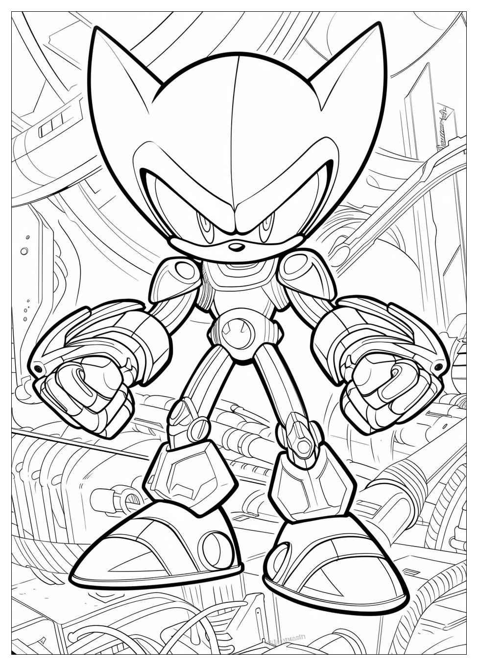 Metal Sonic Coloring Pages-7