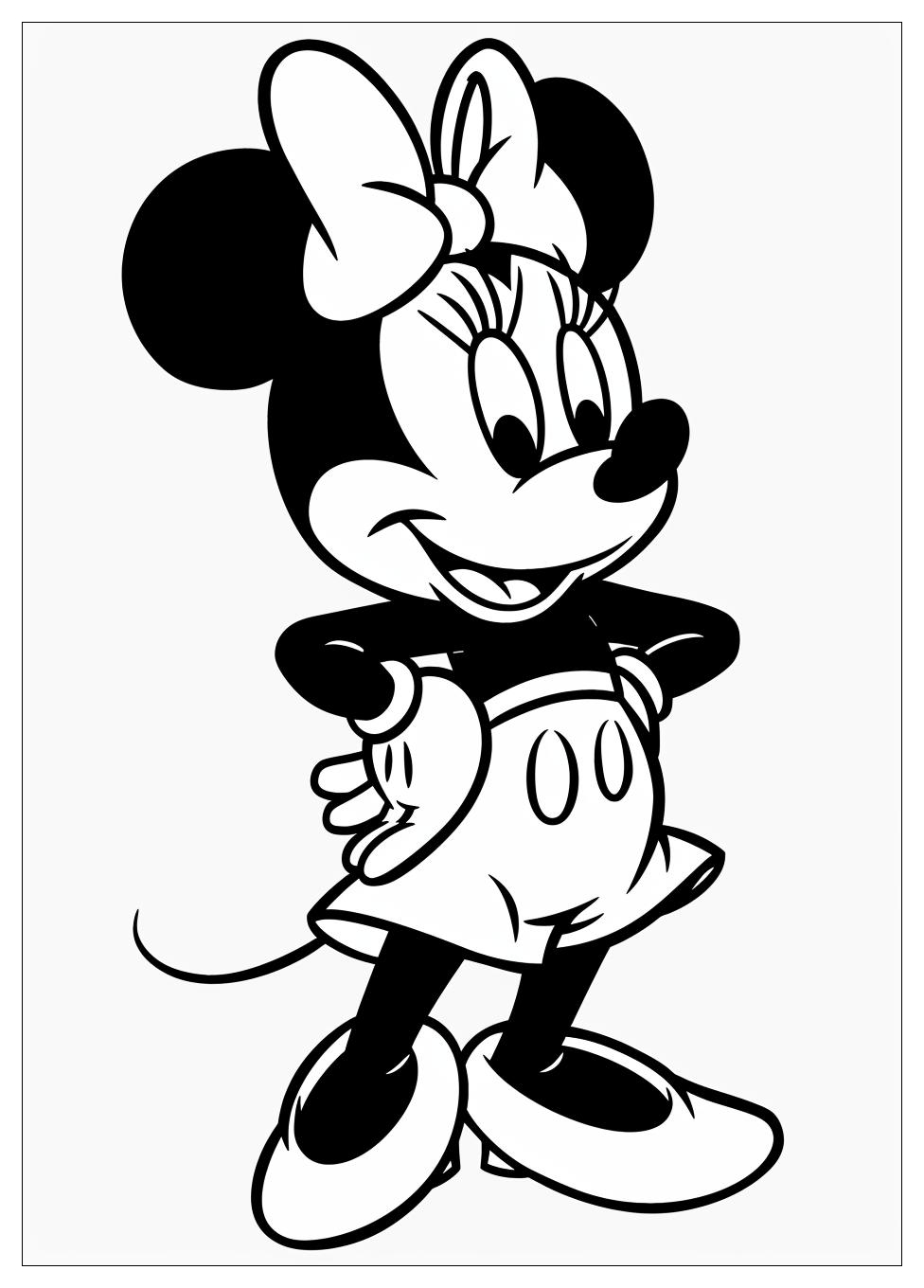 Minnie Mouse Coloring Pages-1