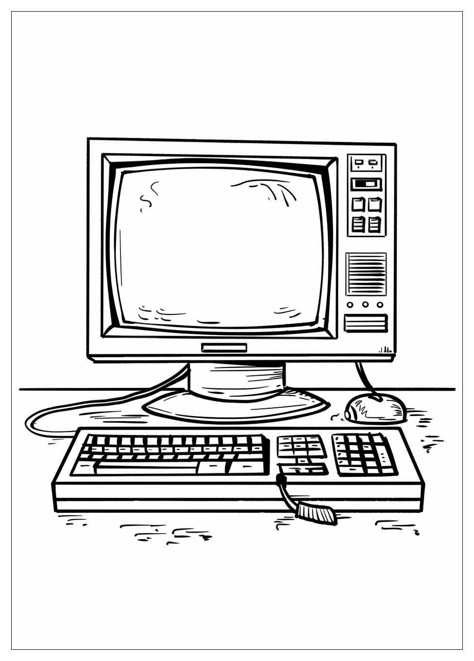 Monitor Computer Coloring Pages-11