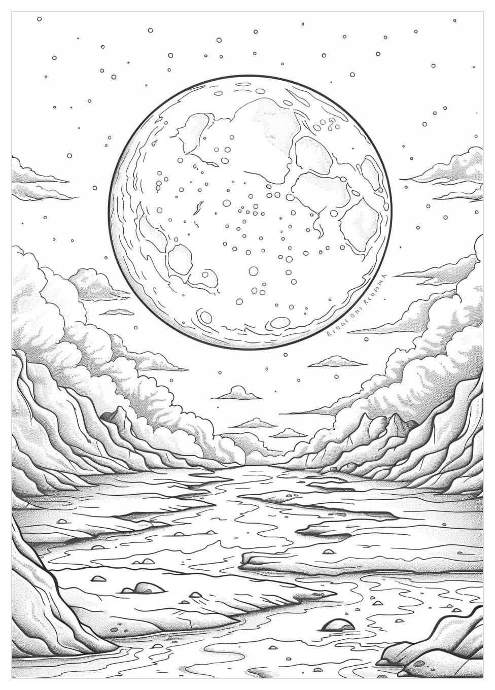 Moon Coloring Pages-12