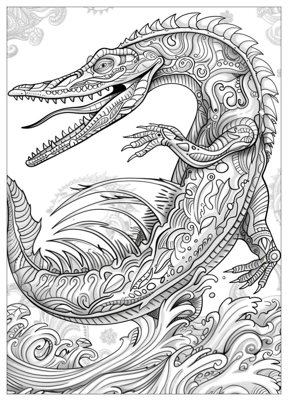 Mosasaurus Coloring Pages -17