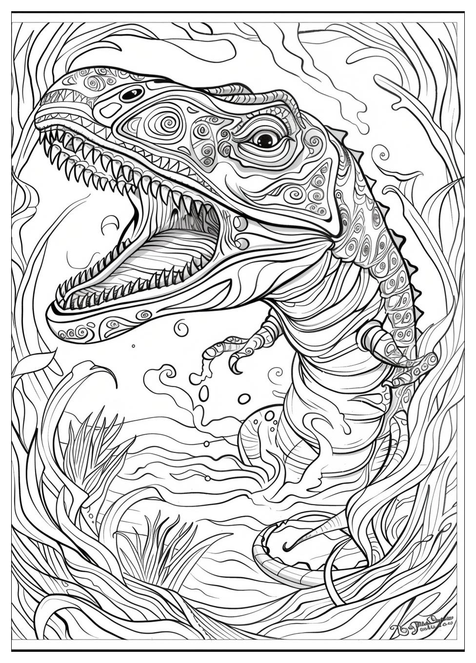 Mosasaurus Coloring Pages -18