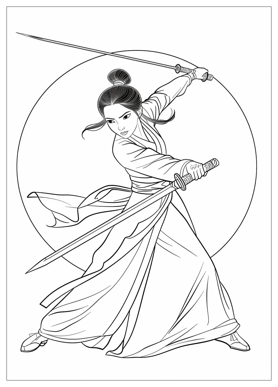 Mulan Coloring Pages-1