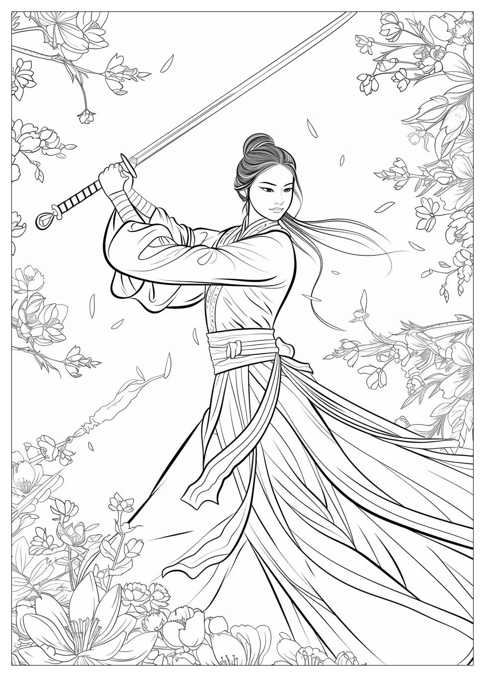 Mulan Coloring Pages-12